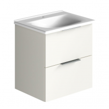 Meuble Vasque 60 Cm Burgbad Olena Blanc Brillant