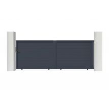 Casanoov - Portail coulissant 4m EIGER H.140cm aluminium gris