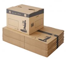 Pack And Move - Lot 20 Cartons Déménagement Automatique - 60 X 50 X 40 Cm - Poignées Renforcées- Expédition, Stockage