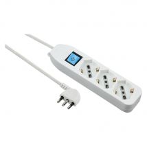 Electraline - Multi Prise Avec Interrupteur 3 Places (schuko+10/16a) - Art.62068