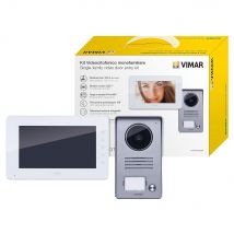 Vimar K40910 Kit Videocitofono Monofamiliare Da Parete, Grigio La Targa E Bianco Il Monitor