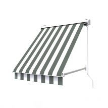 Sunny Inch - Store à projection avec coffre 160 x 70 cm de fenêtre - Blanc gris