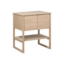 Mob In - Meuble Sous Vasque Plaqué Chêne Naturel Atoll 70cm