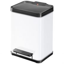 Poubelle À Pédale Oko Duo Plus Taille M 2x9 L Blanc 0622-230 Hailo