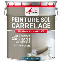 Peinture Résine Sol Carrelage - Arcapoxy Sol Carrelage - 10 Kg (jusqu'à 50 M² En 2 Couches) - Bleu D'eau - Ral 5021 - Arcane Industries