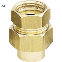 Altech - Lot de 2 Coudes Union 8340GCU ALTECH Droit 3 Pièces Femelle 15x21-15 - 1822670