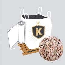 King Materiaux - Kit Graviers Rose + Géotextile = 1 Big Bag Gravier Rose 8/14 1.5t [environ 20m2 Sur 5cm D'épaisseur] + 1 Géotextile 25m2