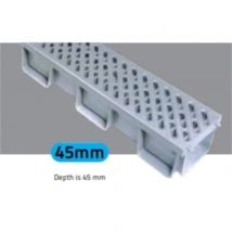 Europe Clôture - Caniveau Avec Grille Croisée 45mm De Haut