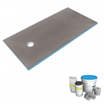 Receveur De Douche À Carreler 200 X 100 Wedi Fundo Primo Rectangle Écoulement Excentré + Kit D'étancheité