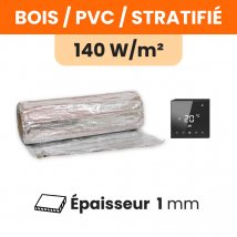 Kit Plancher Chauffant Électrique Sous Parquet + Thermostat Wifi Tactile (tft) Ignis - 140 W/m² : 420 W - 3 M² : Longueur: 600 Cm - Largeur: 50 Cm