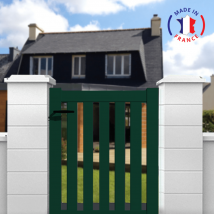 Portail Packit - Portillon aluminium modèle ajouré en kit dimensions Couleurs Vert (RAL 6005)