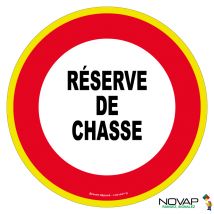 Novap - Panneau Réserve De Chasse - Haute Visibilité - Ø 300mm - 4091600