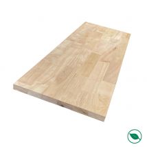 Forestea - Tablette hévéa massif lamellé collé abouté 2000 x 400 x 18 mm