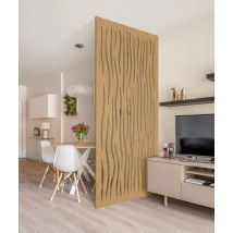 Ad Lyon - Cloison De Separation Bois Type Claustra Décorative Lianes Chene L.80 X H.180 X 1.9 Cm
