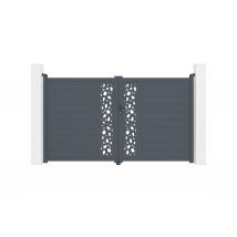 Casanoov - Portail battant 3m SUNNY H.180cm aluminium gris