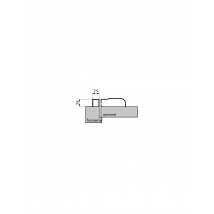 Thirard - Gâche Standard Rasée Serrure Réversible Pour Porte Hauteur 2250 Mm Maxi, Blanc Pour Porte D'entrée