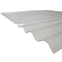 Mccover - Plaque Polycarbonate Ondulée Translucide (po 76/18 - Petite Onde), L 2.5m, L : - 90cm