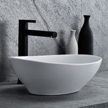 Otitec - Vasque Ovale Blanche En Céramique 34 Cm