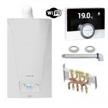Chappee - Chaudière Gaz Murale Condensation Accea Chappée 25 Kw Complète (ventouse + Douilles + Dosseret) Avec Thermostat Connecté