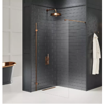 Otitec - Paroi De Douche À L'italienne 70 Cm Cuivre Brossé Tahiti Copper Brushed