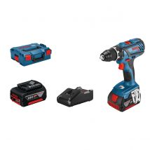 Bosch - Perceuse-visseuse 18V GSR18V-28 + 2 batteries 4Ah + chargeur en coffret L-BOXX - BOSCH - 06019H410A
