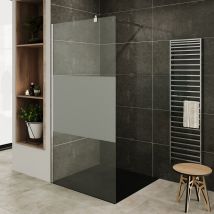 Saniverre - ROMA Paroi de douche à l'Italienne verre 10 mm centre-opaque 70 x 200 cm