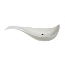 Ondee - Ondée - Plan vasque à suspendre en solid surface 120 cm blanc mat sans bonde ni robinetterie - IVORY Ayor