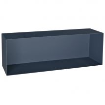 U-tile - Niche design semi-encastrée en acier inox de couleur gris ardoise 80 x 30 cm