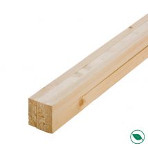Forestea - Lot de 6 tasseaux sapin rabotés 2400 x 34 x 21 mm - FSC 100%