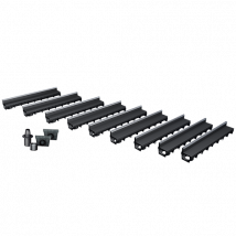 Pack De 9 Caniveaux Meapark Avec Grille À Fente + E-blade L En Inox