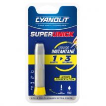 Geb - Colle Liquide Transparente Prise Instantané Extra Forte 2gr Jaune Cyanolit