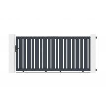 Casanoov - Portail Coulissant 3m Veymont H.140cm Aluminium Gris