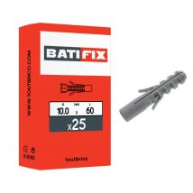 Boite 25 Chevilles 10 X 60mm Multimatériaux Nylon - Batifix