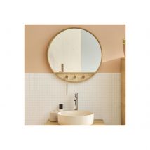 Mob In - Miroir Rond Chêne Et Cannage 60 Cm Nesto