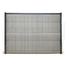 Clotures Et Occultation - Kit Lamelles Occultantes Rigide Composite Pour Panneau Rigide Haut 193x250 - Couleur 61 3d Wood Gris Quartz - Epaisseur 4.2 