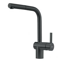 Mitigeur Évier Atlas Neo À Bec Haut Orientable Avec Douchette - Décor : Noir - Franke
