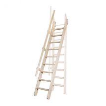 Matisere - Echelle de meunier rabattable en bois naturel - 2 rampes - MSP/BN/2R