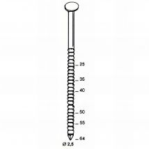 Coil De 3 600 Pointes Annelées Inox A2 16° Coils S 25 D. 2,5 X 25 Mm - 16s25259 Alsafix
