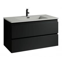 Badplaats - Meuble de salle de bain Angela 100 cm - lavabo gris - Meuble bas meuble vasque meuble vasque