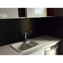 Alucouleur - Crédence Aluminium Noir Ral 9005 Mat H40 Cm X L 50 Cm