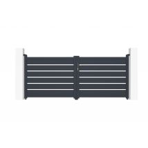 Casanoov - Portail Battant 3m Vogel H.120cm Aluminium Gris
