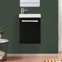 Mob In - Meuble lave-mains NEVADA Noir carbone