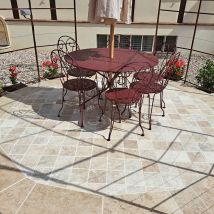 Pavé en travertin pierre naturelle PREMIUM - 12 cm x 12 cm x 5 cm (vendu au m²) - Ligerio