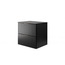 Furnidea - Meuble À Suspendre Flow Couleur Noir Avec Le Plan 60 Cm