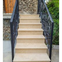 Marche en travertin light PREMIUM - 120x33 cm Ep. 3cm (vendu à l'unité) - Ligerio