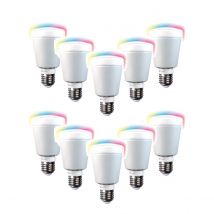 Lot 10 Ampoules Led Multicolore Connectées 7w B22 - Beewi By Otio