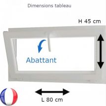 Gefradis - Fenêtre Pvc Abattant H 45 X L 80 Cm Avec Poignée