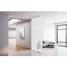 Ad Lyon - Cloison Amovible - Claustra Décoratif Pvc Blanc - Modèle Flat - L.80 X H.180 X P.2.4 Cm