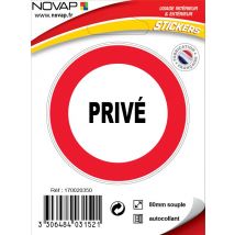 Novap - Panneau Privé - Vinyle Adhésif Ø80mm - 4031521