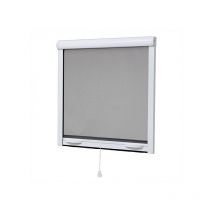 Volet Moustiquaire - Moustiquaire En Alu Enroulable H.145 X L.130 Cm Pour Fenetre, Coloris Blanc
